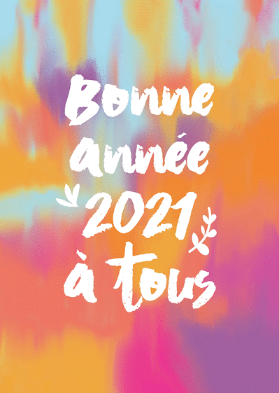 Carte Tag bonne année 2022 à tous Carte de voeux design 2022