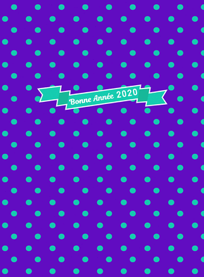 carte de voeux 2020 sur fond violet