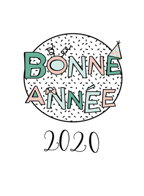 carte de voeux 2020 festive