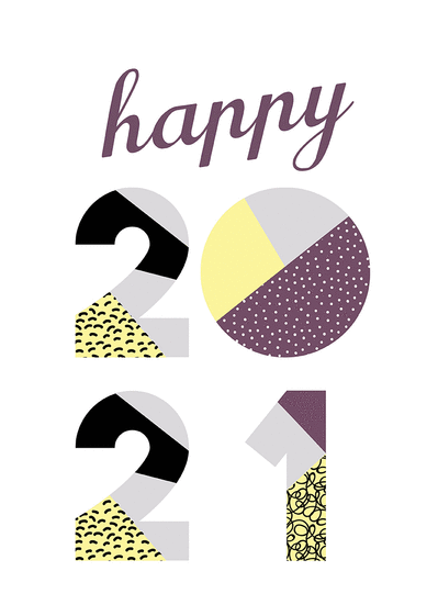 Carte Happy nouvelle année 2021 Carte bonne année 2021 en plusieurs langues