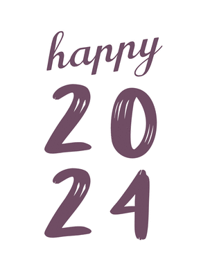 Carte Happy nouvelle année 2024  Carte bonne année 2024 en plusieurs langues