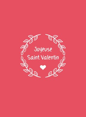 Carte Couronne joyeuse St Valentin Carte saint valentin