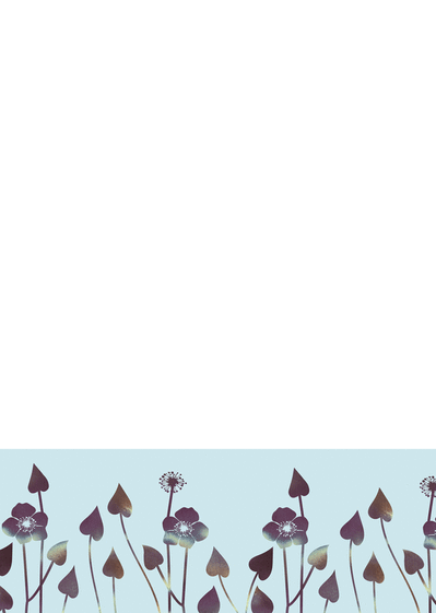 Carte Faire-part de décès sobres fleurs Faire-part de décès