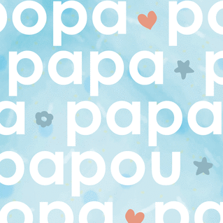 Carte Papa papa papa papa papou Carte de fête des pères