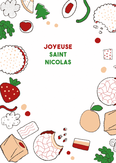 Carte Joyeuse Saint Nicolas et dessins naïfs Carte saint nicolas