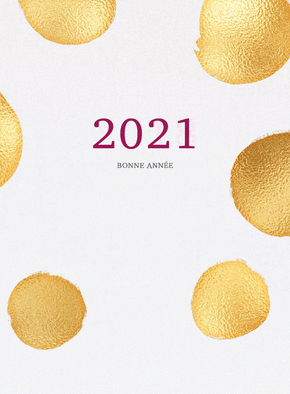 Carte Une bonne année 2022 dorée Carte de voeux 2022