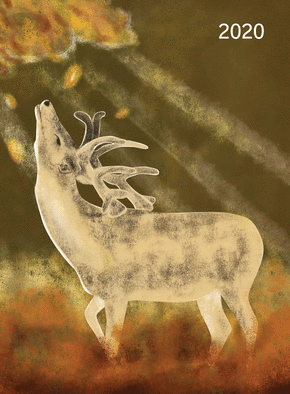 Un cerf dans les bois pour la nouvelle ann&eacute;e 2020 