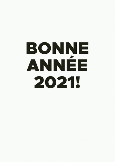 Carte Simplement bonne année 2021 Carte de voeux 2021