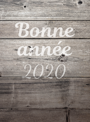 bonne ann&eacute;e 2020 sur du bois