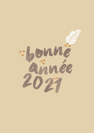 Carte Bonne année 2021 dans les bois Carte de voeux 2021