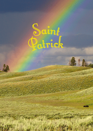 Carte Arc-en-ciel pour la Saint Patrick Carte Saint Patrick
