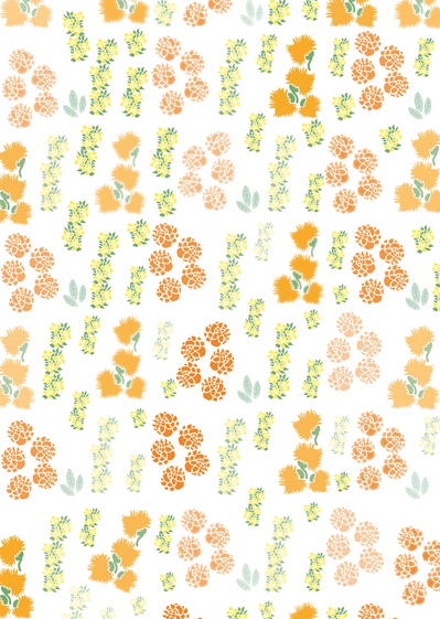 Carte Couvert de fleurs printanières Carte de Mai