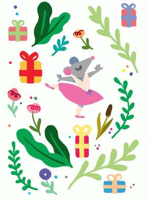 Carte Anniversaire du petit rat de l`opéra Carte anniversaire enfant