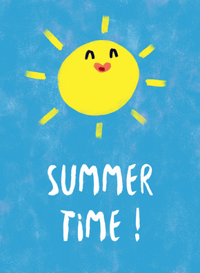 Carte Summer time Carte postale de Juillet et d'été