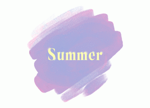 Carte  postale summer violette Carte postale de Juillet et d'été