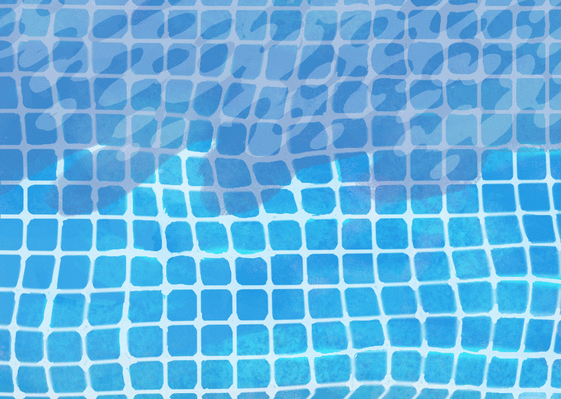 Carte  postale dans la piscine Carte postale de Juillet et d'été