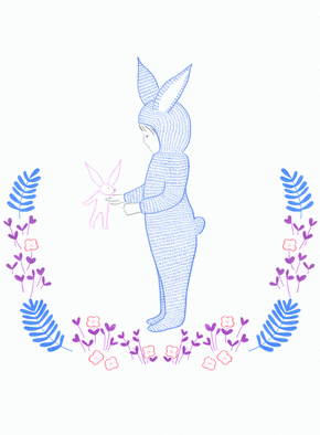 Carte Naissance petit lapin mignon Faire-part naissance généraliste