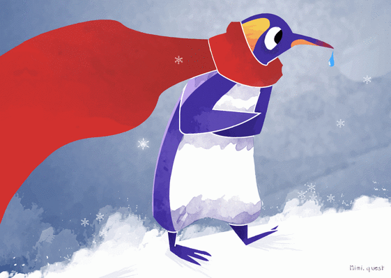 Carte Bon rétablissement pingouin malade Carte bon retablissement