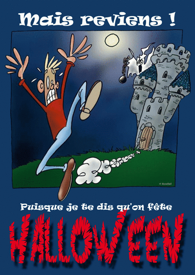 Carte Horreur dans le château d`Halloween Carte halloween