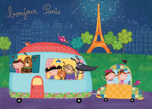 Carte Bonjour Paris Carte postale de Paris