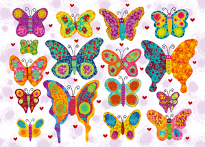 Carte Papillons colorés Carte d'animaux