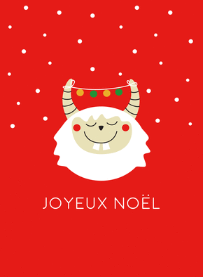 Carte Joyeux Noel Yeti Poilu Envoyer Une Carte De Noel Humour Des 0 99 Merci Facteur