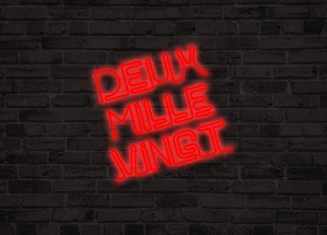 nouvelle ann&eacute;e 2020 en n&eacute;on