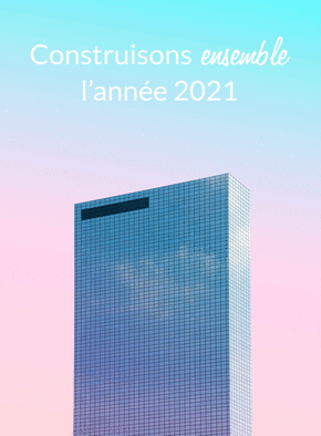 Carte Construisons la nouvelle année 2021 Carte de voeux entreprise bâtiment 2021