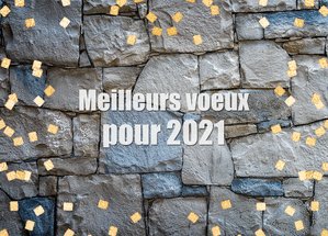 Carte Belles pierres pour la nouvelle année 2021 Carte de voeux entreprise bâtiment 2021
