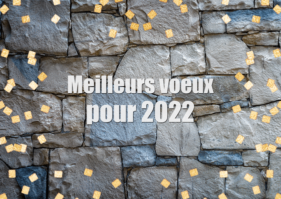 Carte Belles pierres pour la nouvelle année 2022 Carte de voeux entreprise bâtiment 2022