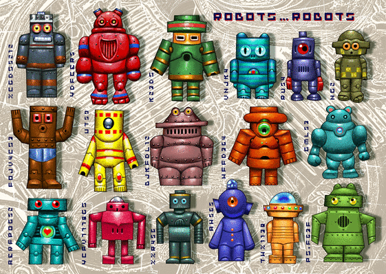 Carte Collection de robots Carte divers