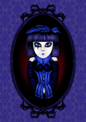 Gothique et corset bleu