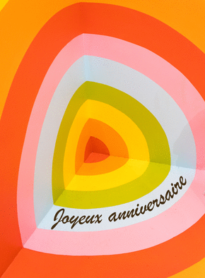 Carte Joyeux anniversaire et cercles colorés Carte anniversaire