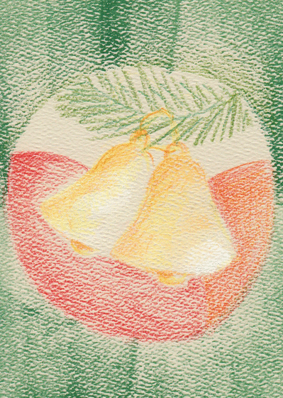 Carte Cloches du sapin de Noël Carte de noel