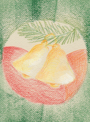 Carte Cloches du sapin de Noël Carte de noel