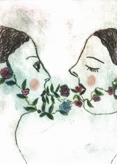 Carte Conversation d`amoureux Carte St Valentin originale
