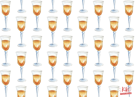 Carte Champagne de l`amour Carte Saint Valentin personnalisée