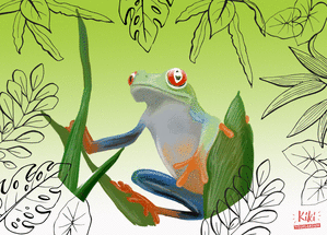 Carte Grenouille verte du Costa Rica Carte d'animaux