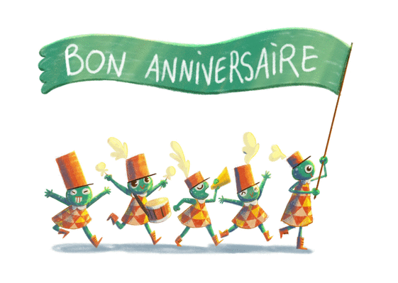 Carte Bon anniversaire le joyeuse compagnie Carte anniversaire