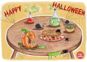 Carte Repas effrayant d`Halloween Carte halloween
