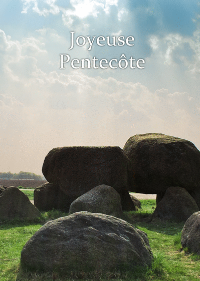 Carte Pentecôte et rochers Carte de Pentecôte