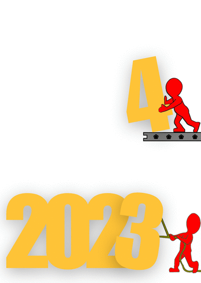 Carte Petit bonhomme nouvel an Carte de voeux design 2023