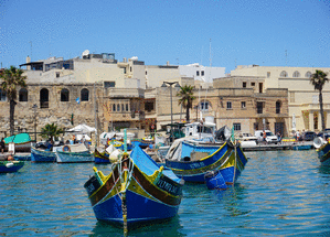 Carte Bateau traditionnel Maltais Carte postale de voyage