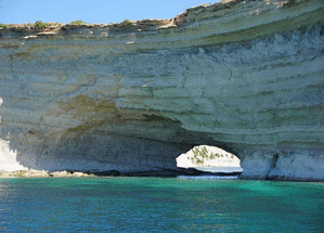 Carte La grotte bleue à Malte Carte postale de voyage