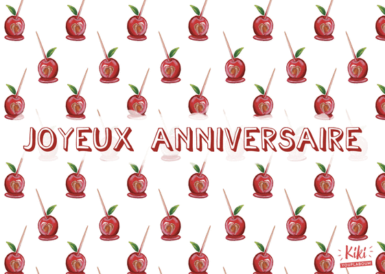 Carte Un anniversaire et des cerises Carte anniversaire personnalisée