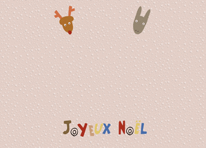 Carte Joyeux Noël du boeuf et de lâne Carte de noel