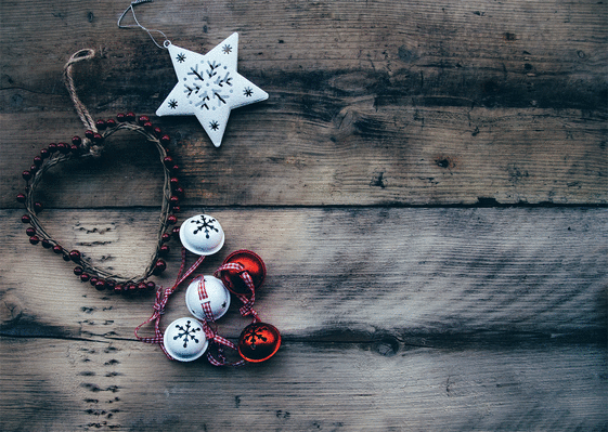 Carte Jolies décorations de Noël et coeur Carte noël personnalisée