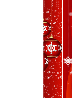 Carte Boules de Noël et délicats flocons Carte noël personnalisée