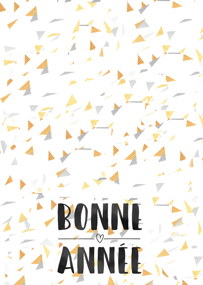 Carte Bonne année 2021 sur des confettis dorés Carte de voeux personnalisable 2021