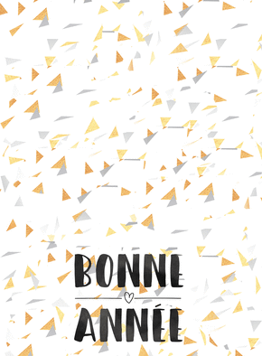 Carte Bonne année 2021 sur des confettis dorés Carte de voeux personnalisable 2021